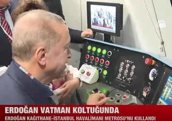 Başkan Erdoğan vatman koltuğunda! Kağıthane-İstanbul Havalimanı Metrosu'nda seferlerin başlayacağı tarih de belli oldu
