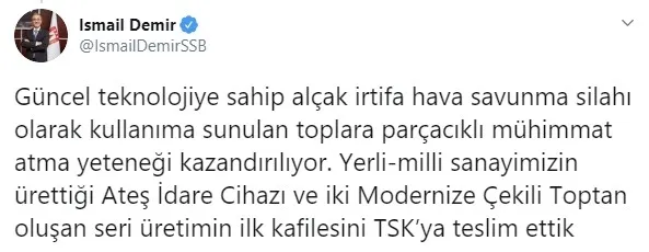 Hava savunma toplarının elektronik alt bileşenleri yenileniyor