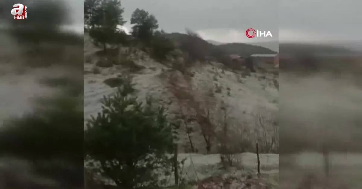 Kastamonu'da ceviz büyüklüğünde dolu yağdı!