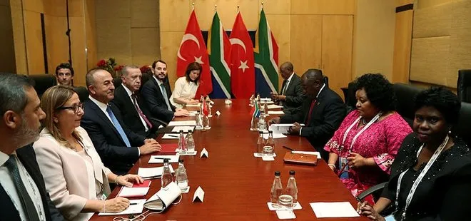 Başkan Recep Tayyip Erdoğan, Ramaphosa ile görüştü