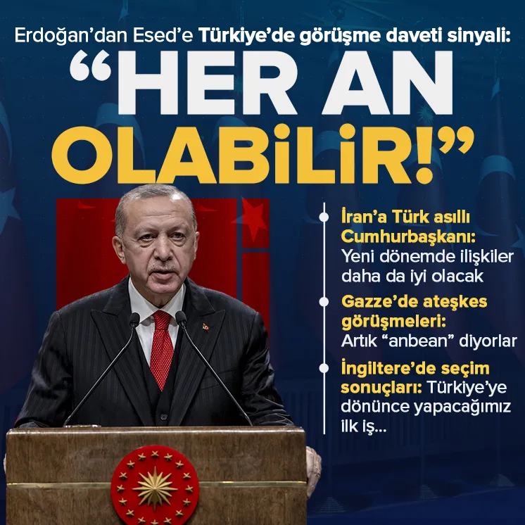 Erdoğan’dan Esed’e görüşme daveti sinyali
