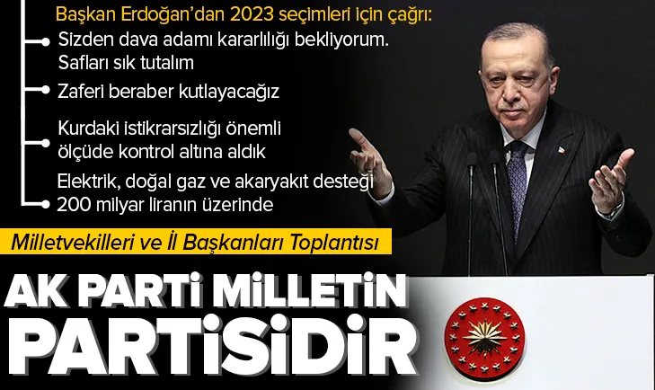 Başkan Erdoğandan 2023 seçimleri için çağrı