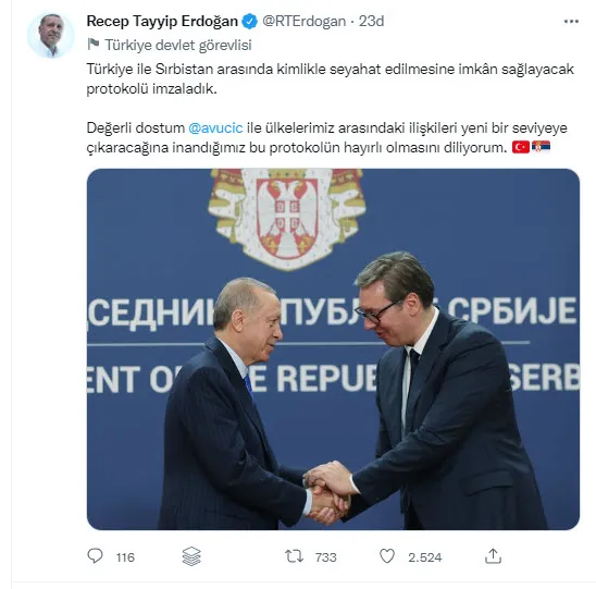 Son dakika: Türkiye ve Sırbistan arasında 7 mutabakat zabtı imzalandı! Başkan Erdoğan’dan önemli açıklamalar: Batı’ya Rusya uyarısı