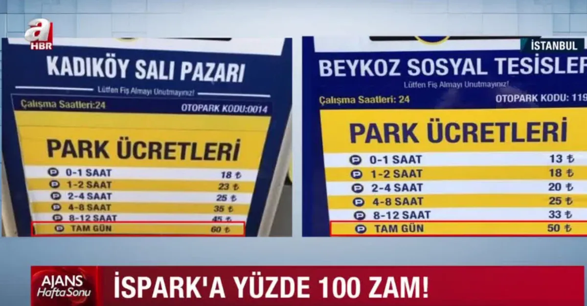 İSPARK'a yüzde 100 zam!
