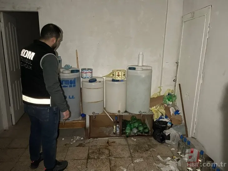 İstanbul’da yılbaşı öncesi operasyon: Piyasa değeri 1.5 milyon lira olan 2 ton sahte alkol ele geçirildi! 17 kişi gözaltında