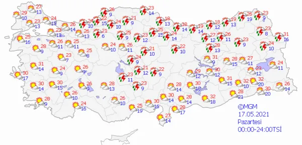 1621090651368.png Tam kapanma bitiyor ama kuvvetli yağış geliyor! Meteoroloji'den o illere son dakika uyarısı! İstanbul Ankara İzmir hava durumu... - 4