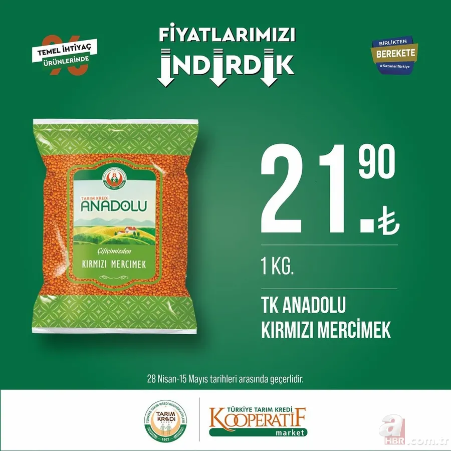 TARIM KREDİ MARKETlerinde indirimsiz ürün kalmadı! Ucuzluk başladı! Sucuk, Tereyağı, peynir, et, şeker, çay, tuvalet kağıdı... 20