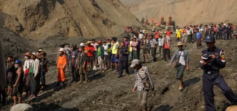 Myanmar'daki maden ocağında toprak kayması
