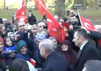 Başkan Erdoğan'a Londra'da coşkulu karşılama