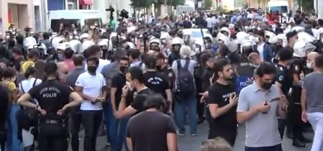 İstiklal Caddesinde eylemcilere polis müdahale etti! 20 kişi gözaltına alındı