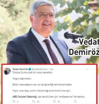 Siyahi katliamcısı ABD’nin Gülşen savunuculuğuna sert tepki! Sen kendi ülkenden endişe duy