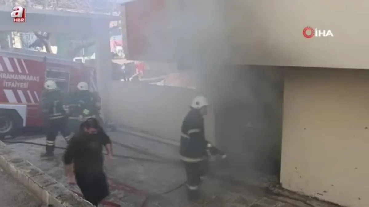 Kahramanmaraş'ta market deposunda yangın