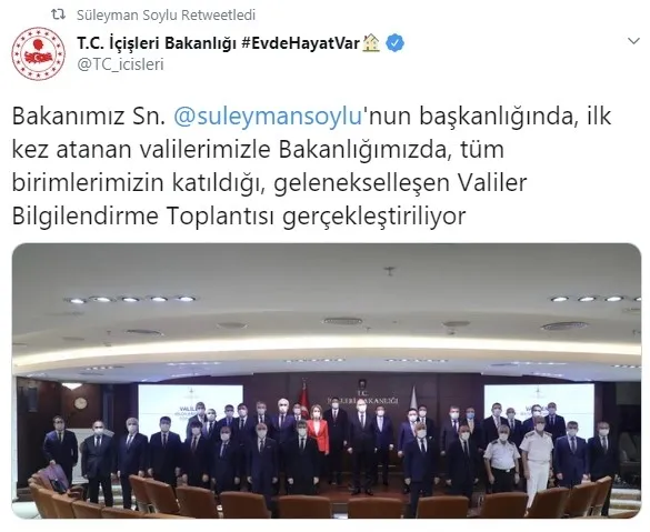 İçişleri Bakanı Süleyman Soylu ilk kez atanan valilerle görüştü - 1