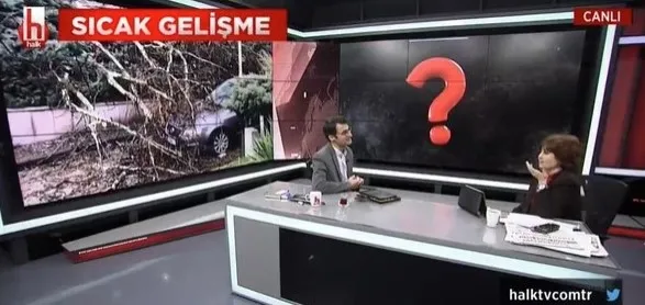 Halk TV sunucusu Ayşenur Arslan TBMM’nin bahçesine düşen yıldırımı Başkan Erdoğan’a bağladı