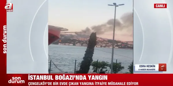 İstanbul Boğazı'nda yangın! Tarihi bina alev aldı - 2