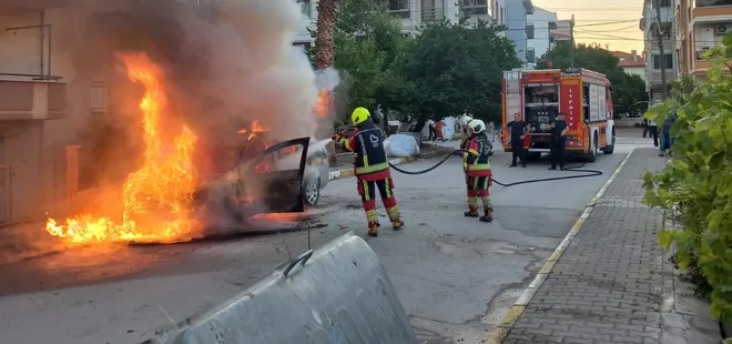 Balıkesir'de araç yangını panik oluşturdu