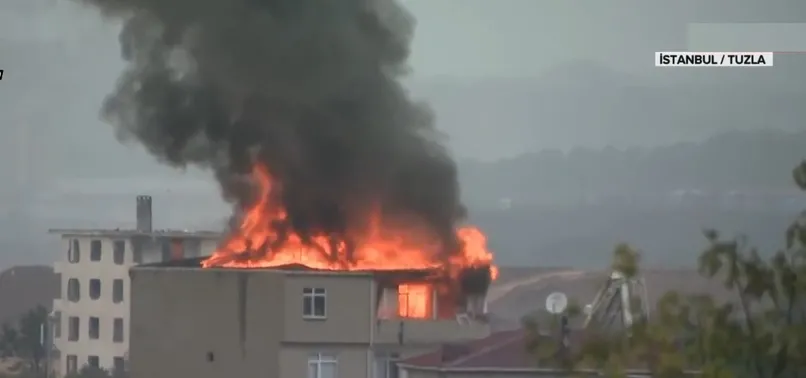 Son dakika: Tuzla'da bina yangını!