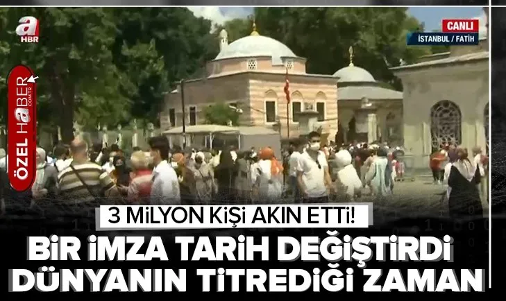 Yarın Ayasofya-i Kebir Camii’nin ibadete açılışının yıl dönümü!