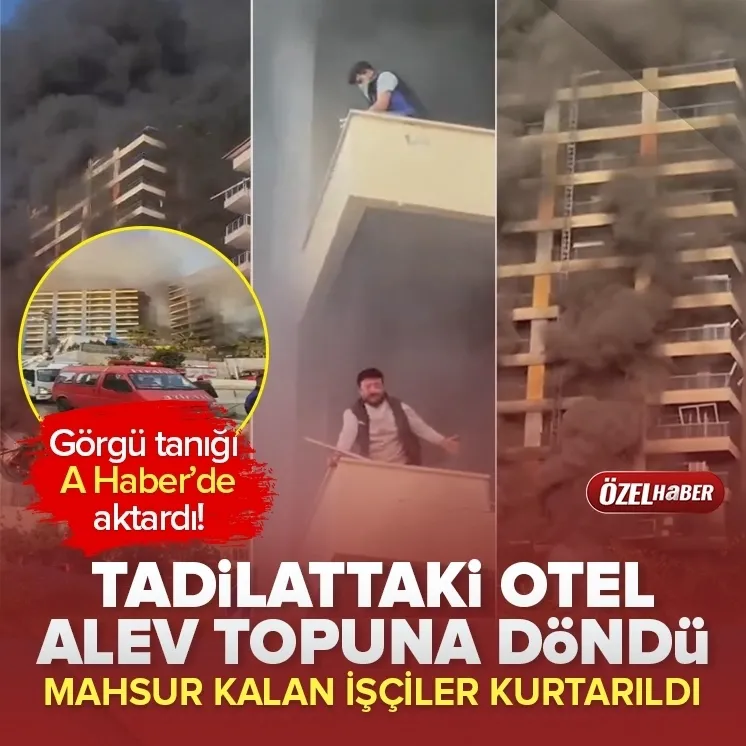 Antalyada yangın: Bütün apartman alevler içinde