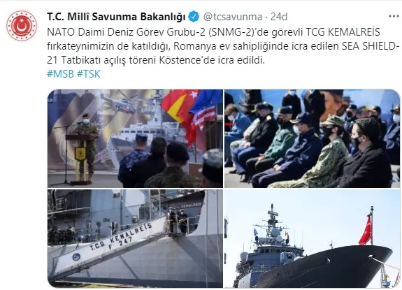 MSB: SEA SHIELD-21 Tatbikatı'nın açılış töreni Köstence'de icra edildi - 1