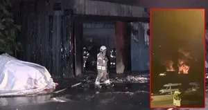 Bahçelievler’de, oto tamirhanesinde yangın
