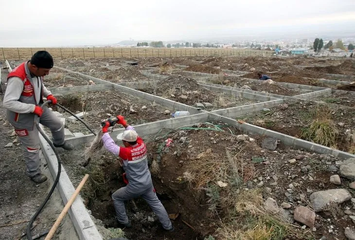 Erzurum’da bin kişilik mezar yeri açtılar