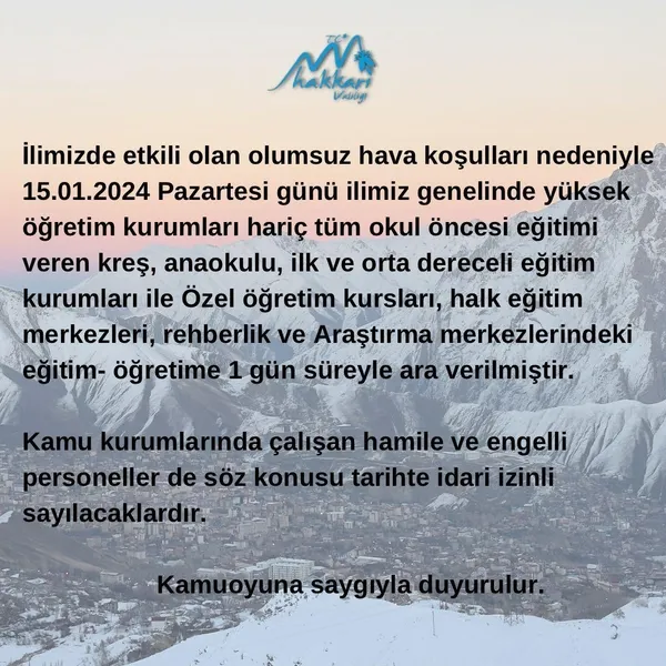 bugun-okullar-tatil-mi-son-dakika-15-ocak-pazartesi-okullar-hangi-illerde-tatil-rize-zonguldak-hakkari-1705291917916.jpg BUGÜN OKULLAR TATİL Mİ SON DAKİKA? 15 Ocak Pazartesi okullar hangi illerde tatil? Rize, Zonguldak, Hakkari... - 3