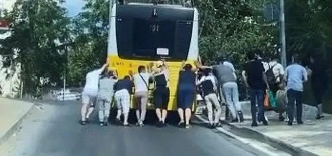 Son dakika: İETT otobüsü Sarıyer’de arızalandı! Yolcular böyle itti