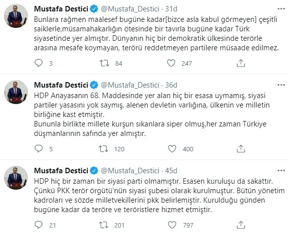 HDP'ye açılan kapatma davasıyla ilgili destekler çığ gibi büyüyor - 3