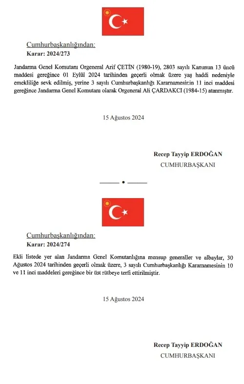 Atama kararları Resmi Gazete’de yayımlandı!