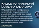 Kalyon PV hakkındaki iddialara yalanlama