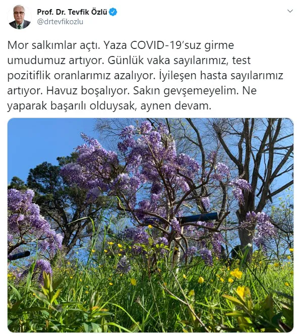 Bilim Kurulu üyesi Prof. Dr. Tevfik Özlü'den önemli paylaşım: Sakın gevşemeyin - 1