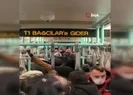 Tramvay içinde tekme tokat kavga kamerada