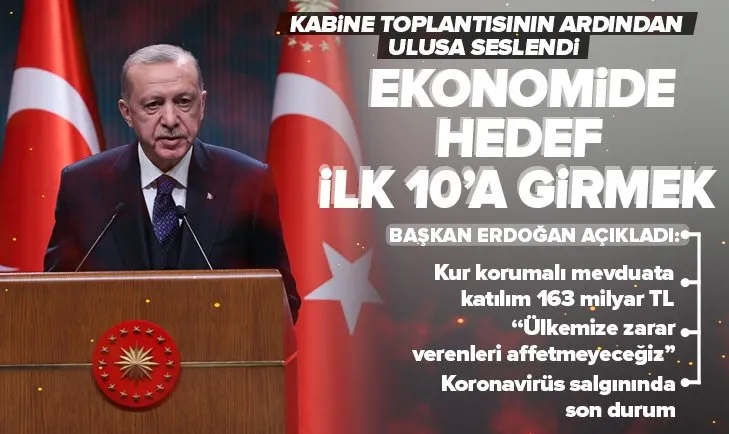 Başkan Erdoğan’dan Kabine Toplantısı sonrasında son dakika açıklamaları