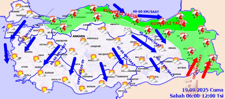 Meteoroloji’den 4 bölge için kuvvetli yağış ve fırtına alarmı! İstanbul’da poyraz sert esecek: Gece soğuğu kapıda! İşte uyarı verilen iller… 18
