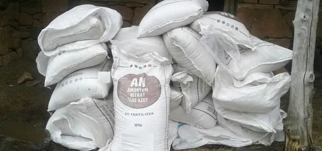 1 ton amonyum nitrat ele geçirildi