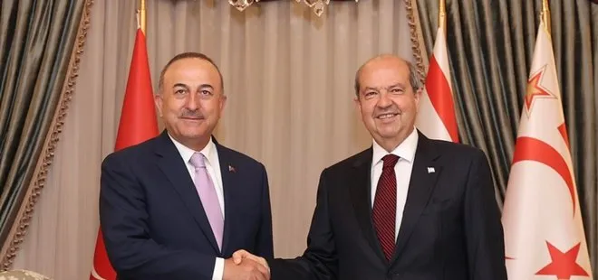 Son dakika: Dışişleri Bakanı Mevlüt Çavuşoğlu Cumhurbaşkanı Ersin Tatar ile görüştü! Yunanistan ve Rumlara net mesaj