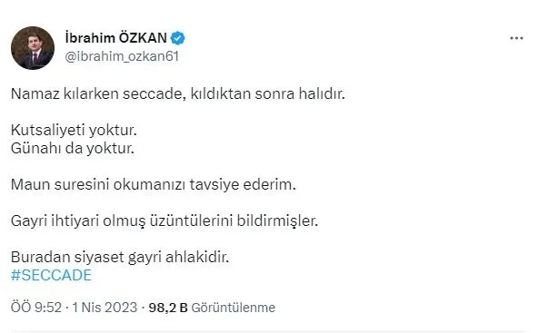 Kemal Kılıçdaroğlu ayakkabılarıyla seccadenin üzerinde poz verdi! Sosyal medyadan tepki yağdı! Kendisini bakın nasıl savundu