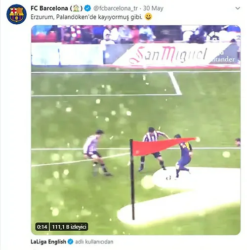 Barcelona ve Erzurum Büyükşehir Belediyesi’nin Palandöken diyaloğu sosyal medyaya damga vurdu!