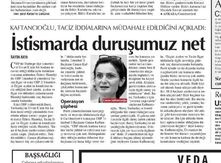 Cumhuriyet gazetesi CHP'deki tacizlerin üstünü örtmeye çalıştı - 5