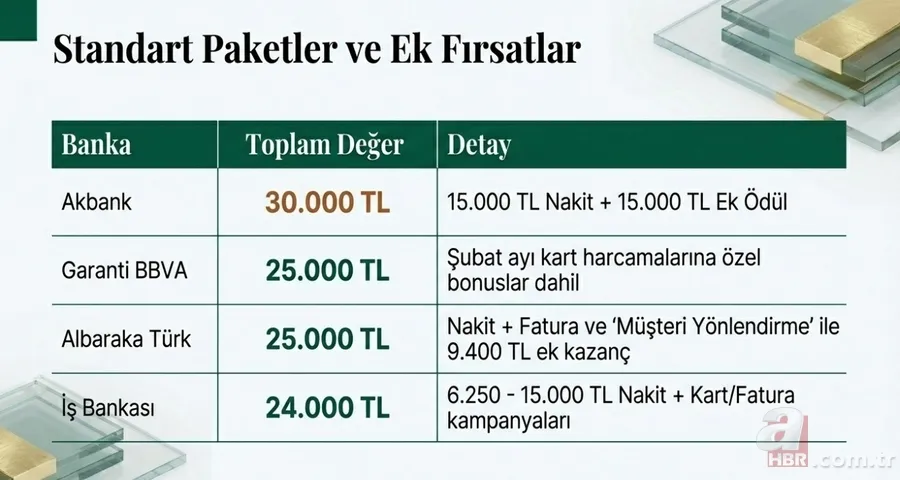20.000 TL ve üstü maaş alana 90.000 TL ek ödeme! SSK, BAĞ-KUR, 4C'liye promosyon tablosu 6