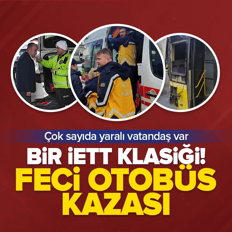 Bir İETT klasiği! Virajı alamayan araç kaza yaptı