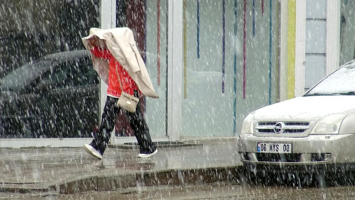 Kars'ta dolu ve kar etkili oldu! Çobanların zorlu mesaisi