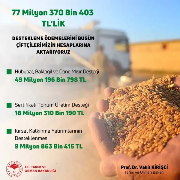 Son dakika: Tarım ve Orman Bakanı Vahit Kirişci'den tarımsal destek açıklaması! Bugün hesaplara yatacak - 2