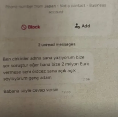 cirkinler-suc-orgutunden-zen-pirlanta-sahiplerine-tehdit-5-supheli-gozaltinda-1791046348781.png Tehdit mesajları ortaya çıktı (Foto: Ahaber.com.tr ekran görüntüsü)