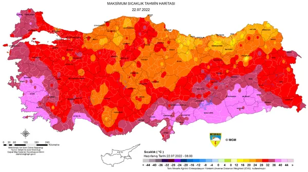 Hava sıcaklığı 40 dereceyi bulacak! Meteoroloji Maksimum Sıcaklık Tahmin Haritası’nı açıkladı | Listede 18 il var