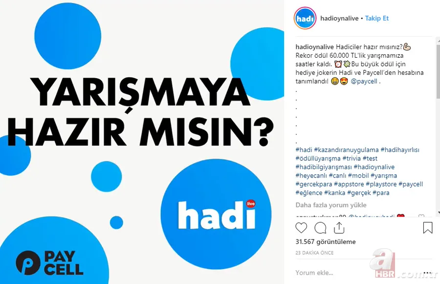 Hadi 21 Ekim Hadi ipucu sorusu: Paycell joker sorusu nedir? 2