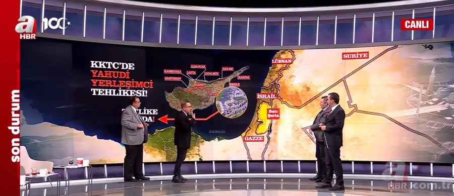 Katil İsrail'in işgal haritası! Gazze'den sonra yeni hedefi KKTC mi? A Haber'de çarpıcı sözler: Vadedilmiş topraklar hayali... 1