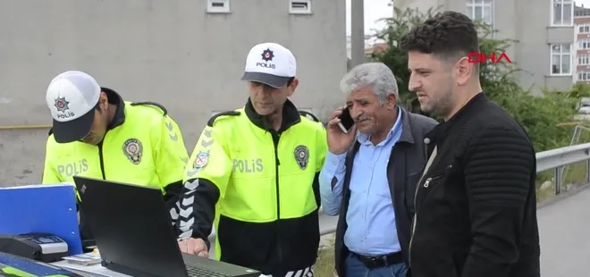 Sürücü şoke oldu! Polis durdurup her şeyi izletti