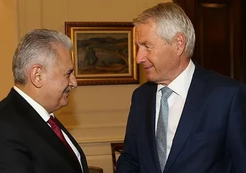 Başbakan Yıldırım Jagland'ı kabul etti